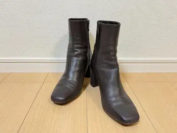 다이애나 숏부츠 슬림 레그 천연 가죽 브라운 24cm
