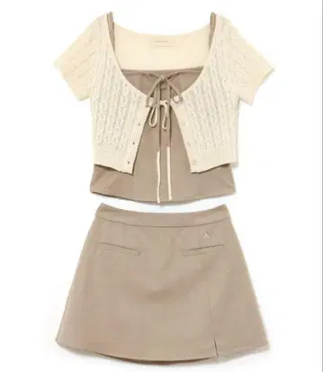 [정품] andmary Quinn 셋업 beige 셋업