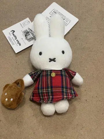 미피 팝업 빨간색 체크 미피 마스코트