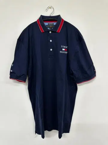 Tommy Hilfiger 네이비 피케 셔츠 피마 코튼