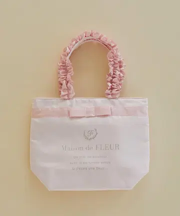 Maison de FLEUR 브랜드 로고 프릴 핸들 토트 M 백