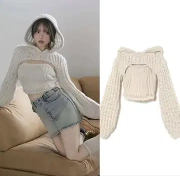 and mary Leo hood knit set 앤드마리 니트 세트