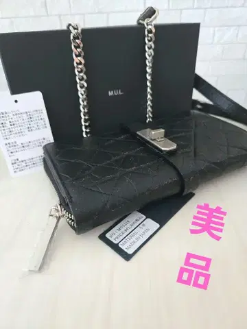 M.U.L 월렛 숄더 크로커다일 패턴 빈티지 블랙