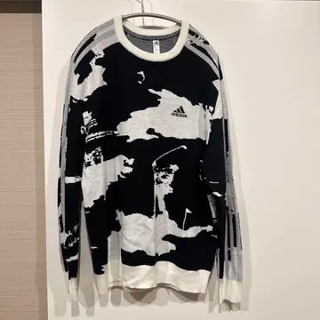 adidas 블랙 화이트 스웨터 골프 남성 의류 가을/겨울