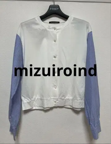 mizuiroind 가디건 절개 셔츠 상의