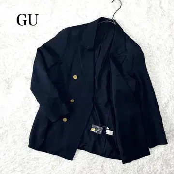 GU 지유 테일러드 자켓 더블 브레스트 네이비 골드 버튼 S 1