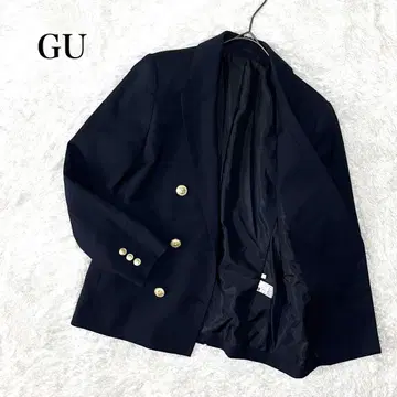 GU 지유 테일러드 자켓 더블 브레스트 네이비 골드 버튼 S 2