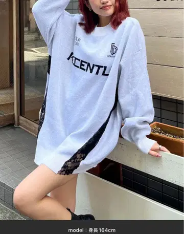 SPIRALGIRL 레이스 도킹 니트