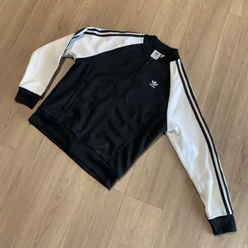adidas 집업 자켓 블랙/화이트