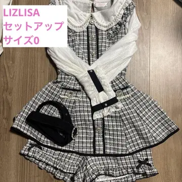 [ LIZLISA ] 트위드 셋업 리본 없음 하자품 사이즈 0