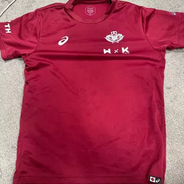 ASICS 빨간색 T셔츠 W x K WASEDA KEID