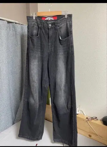 제이디드 런던 배기 데님 워시드 블랙 W28 정품