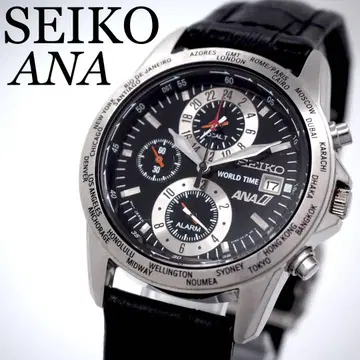 290 SEIKO 시계 ANA 남성용 시계 월드 타임 블랙 데이트