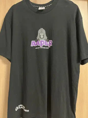 AAPE 그래픽 T셔츠 블랙