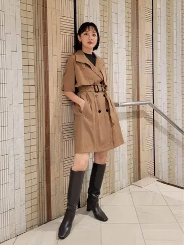 [ 익명 배송 ] 트렌치 디자인 미니 원피스 사이즈 2