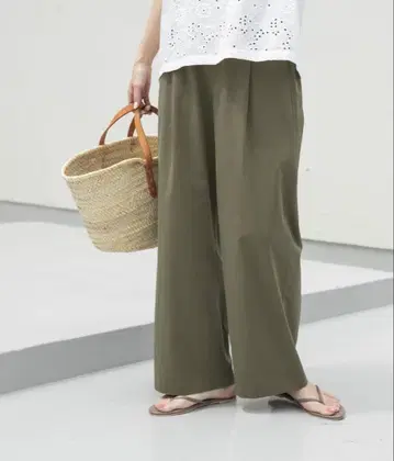 URBAN RESEARCH DOORS 린넨 혼방 이지 팬츠
