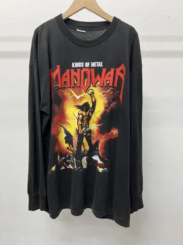 MANOWAR 밴드 티셔츠 메탈 1994년 긴팔 티셔츠