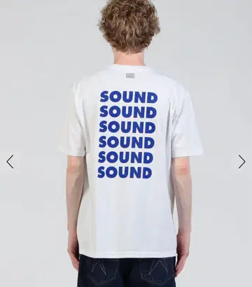 SOUND 프린트 T셔츠 화이트