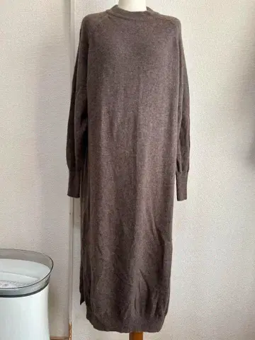 무인양품 사이즈 M-L 부드러운 털, 야크 니트 롱 원피스 6775