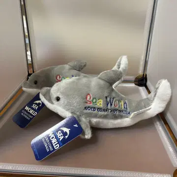SEA WORLD 봉제 인형 돌고래 2체 세트