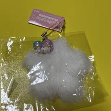 키키라라 보아 마스코트 스트랩 산리오 별 모양 퍼 화이트