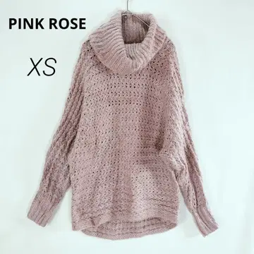 레어 PINKROSE 터틀넥 니트 튜닉 핑크 [ XS ] 01-03