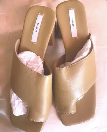 TILLETT 스퀘어토 플립플랍 베이지 23.0cm
