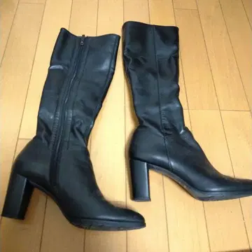 REGAL 블랙 스트레치 롱 부츠 25cm