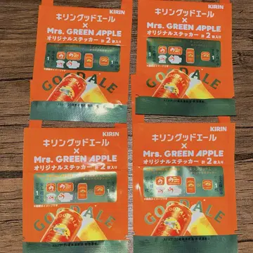 KIRIN 굿 에일 Mrs. GREEN APPLE 스티커 4개입