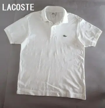 프랑스 기획 LACOSTE 화이트 피케 셔츠 사이즈 3