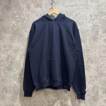 미사용 새상품 Champion 챔피온 ECO 무지 후드티 네이비 XL