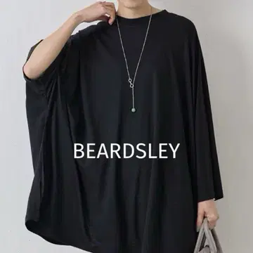 2024 BEARDSLEY 드레이프 빅 돌먼 Tee 블랙 루즈핏