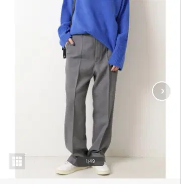 하이브리드 더블 크로스 스트레이트 팬츠 그레이