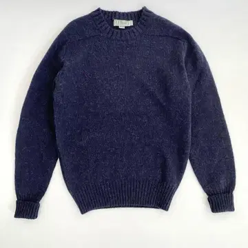 80s 아일랜드제 L.L.Bean 크루넥 니트 울 네이비