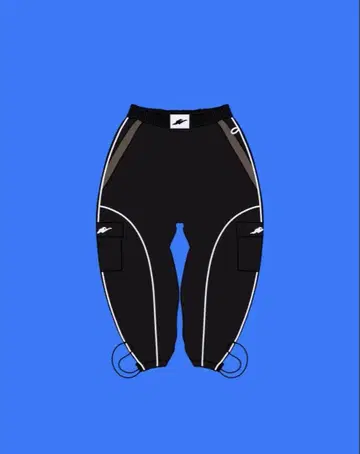 JACKPOTMARKET 리플렉트 카고 팬츠 블랙 M 사이즈