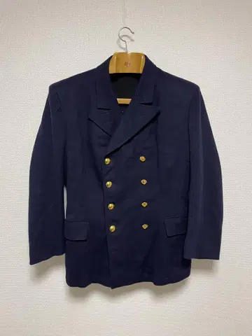 60s 스웨덴군 골드 버튼 더블 브레스트 쓰리 크라운 P 코트