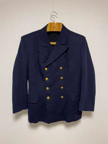 60s 스웨덴군 골드 버튼 더블 브레스트 쓰리 크라운 P 코트