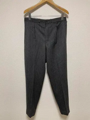 40s EURO VINTAGE 바늘 자국 신치 벨트 스트라이프 팬츠 레어