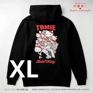 이토 준지 x 산리오 캐릭터즈 후드티 갸루 토미에 x 헬로키티