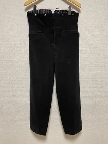 40s 유로 빈티지 바늘 자국 신치 벨트 단색 블랙 팬츠