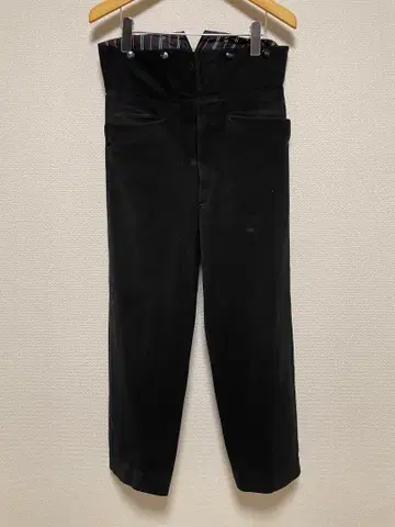 40s 유로 빈티지 바늘 자국 신치 벨트 단색 블랙 팬츠