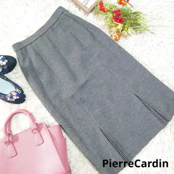 PierreCardin 울 100% 롱 스커트 (S 상당) 그레이