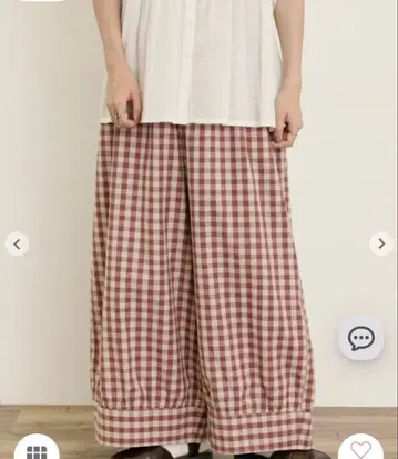 사만사 모스모스 밑단 절개 개더 팬츠