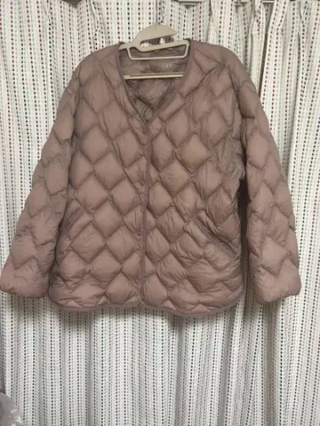 [ 3XL ] 유니클로 핑크 심리스 다운