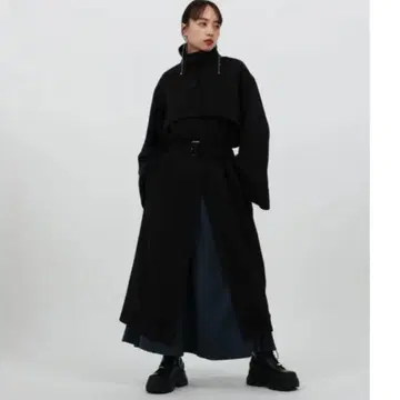 HARE 하레 코트 블랙 롱 코트 자켓