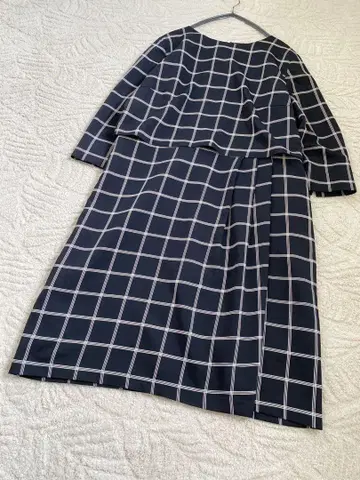 새상품급 빅 사이즈 23구 size46 워셔블 블록 체크 원피스