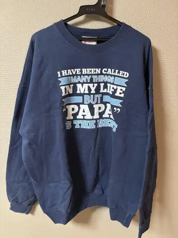 Hanes 네이비 맨투맨