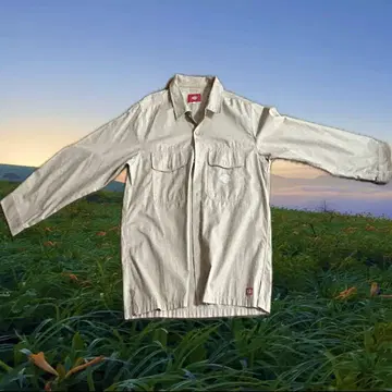 Dickies 베이지 긴팔 셔츠