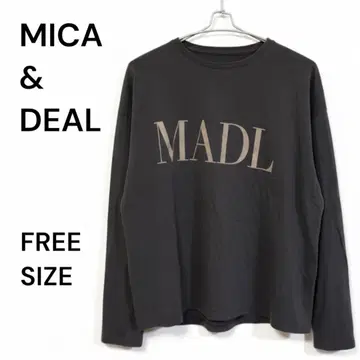 [새상품급] MICA&DEAL 코튼 로고 긴팔 T셔츠 그레이 FREE
