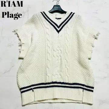 21년 새상품급 리암 플라주 케이블 짜임 빈티지 니트 베스트